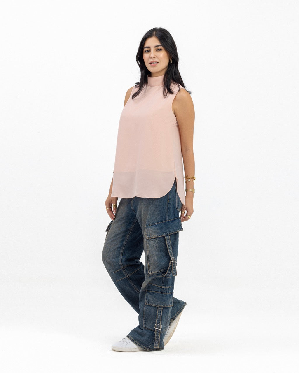 Dressy Short-length Sleeveless Turtleneck- Colorful