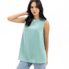 Dressy Short-length Sleeveless Crewneck- Waves