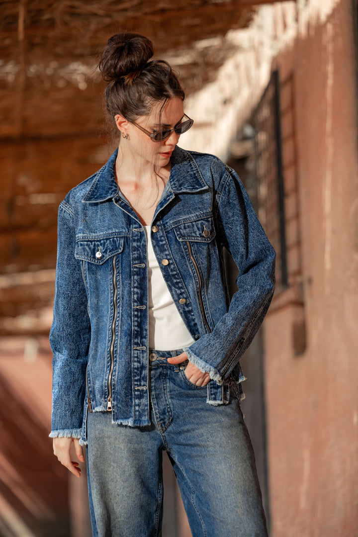 ZIPPER JEANS JACKET
