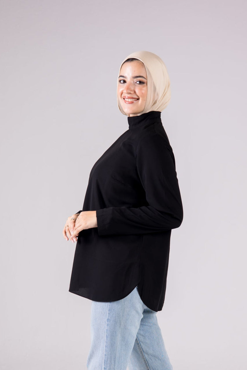 Dressy Short-length Long-sleeve turtleneck - Monochrome