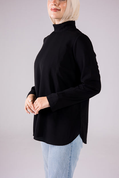 Dressy Short-length Long-sleeve turtleneck - Monochrome