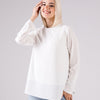 Dressy Short-length Long-sleeve crewneck - Monochrome