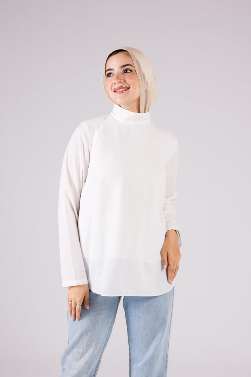 Dressy Short-length Long-sleeve turtleneck - Monochrome