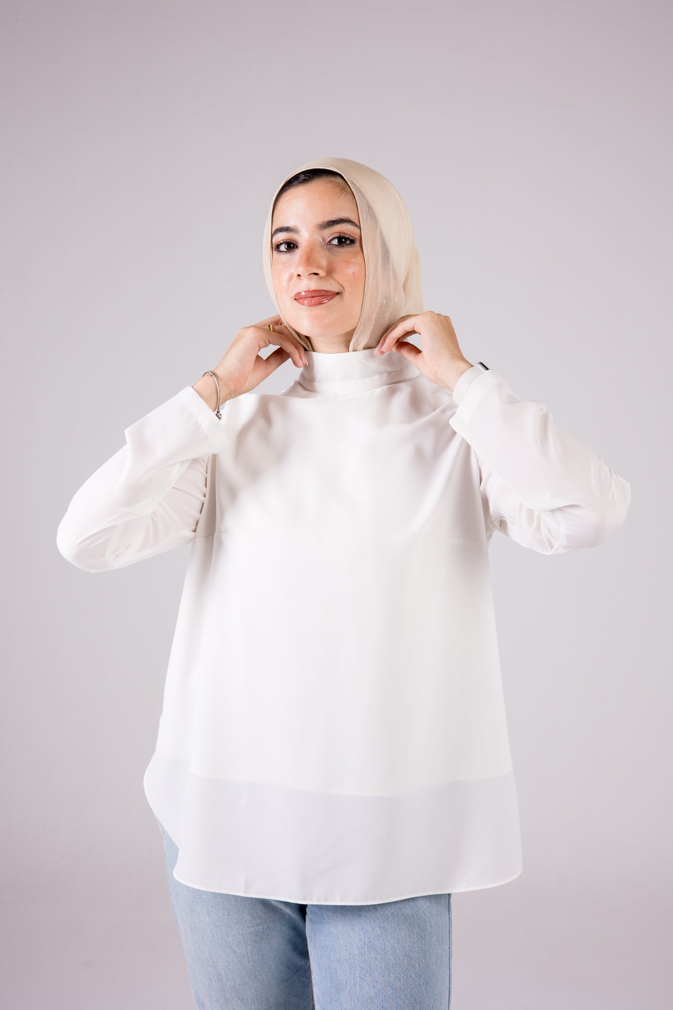 Dressy Short-length Long-sleeve turtleneck - Monochrome