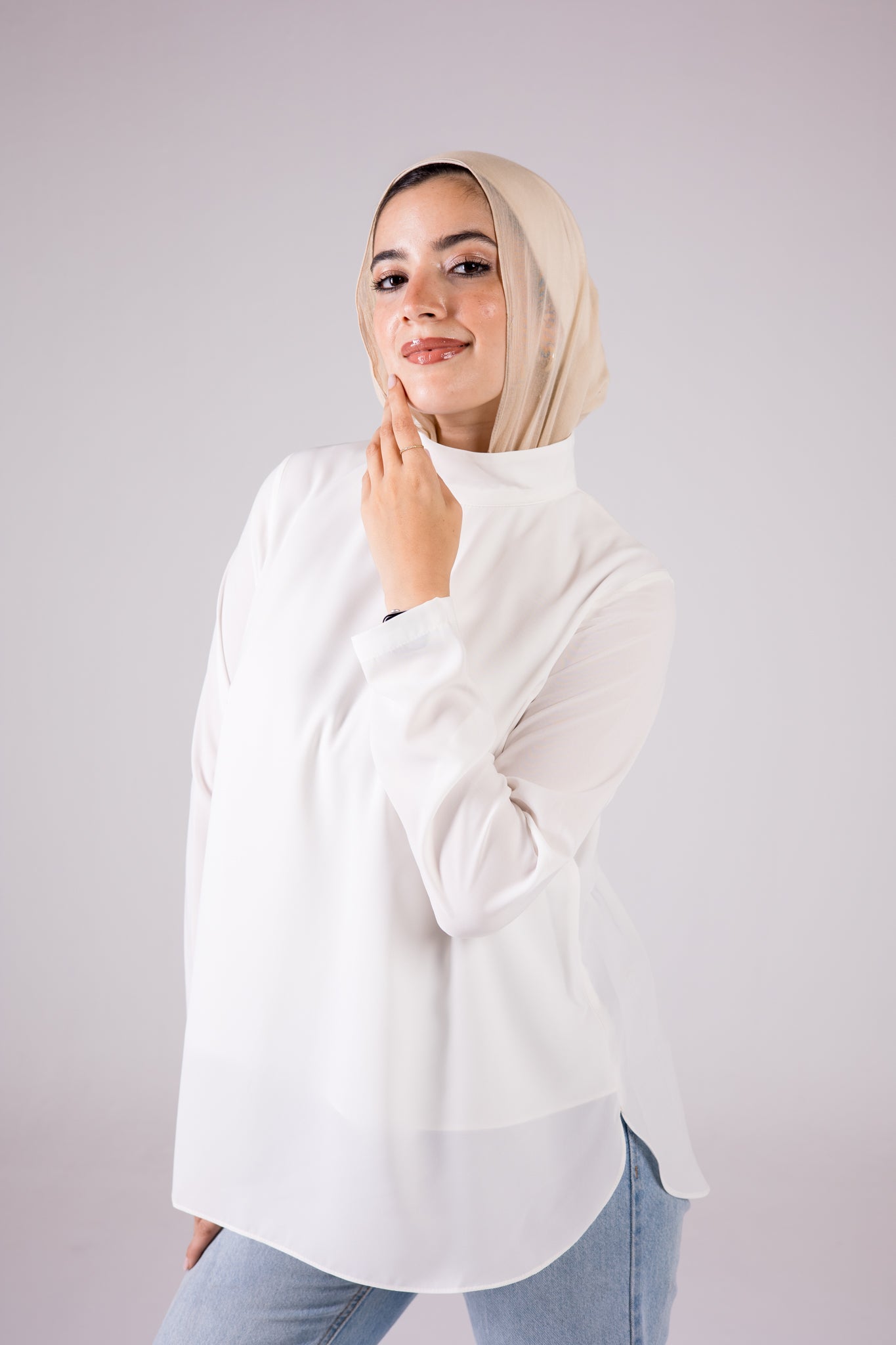 Dressy Short-length Long-sleeve turtleneck - Monochrome