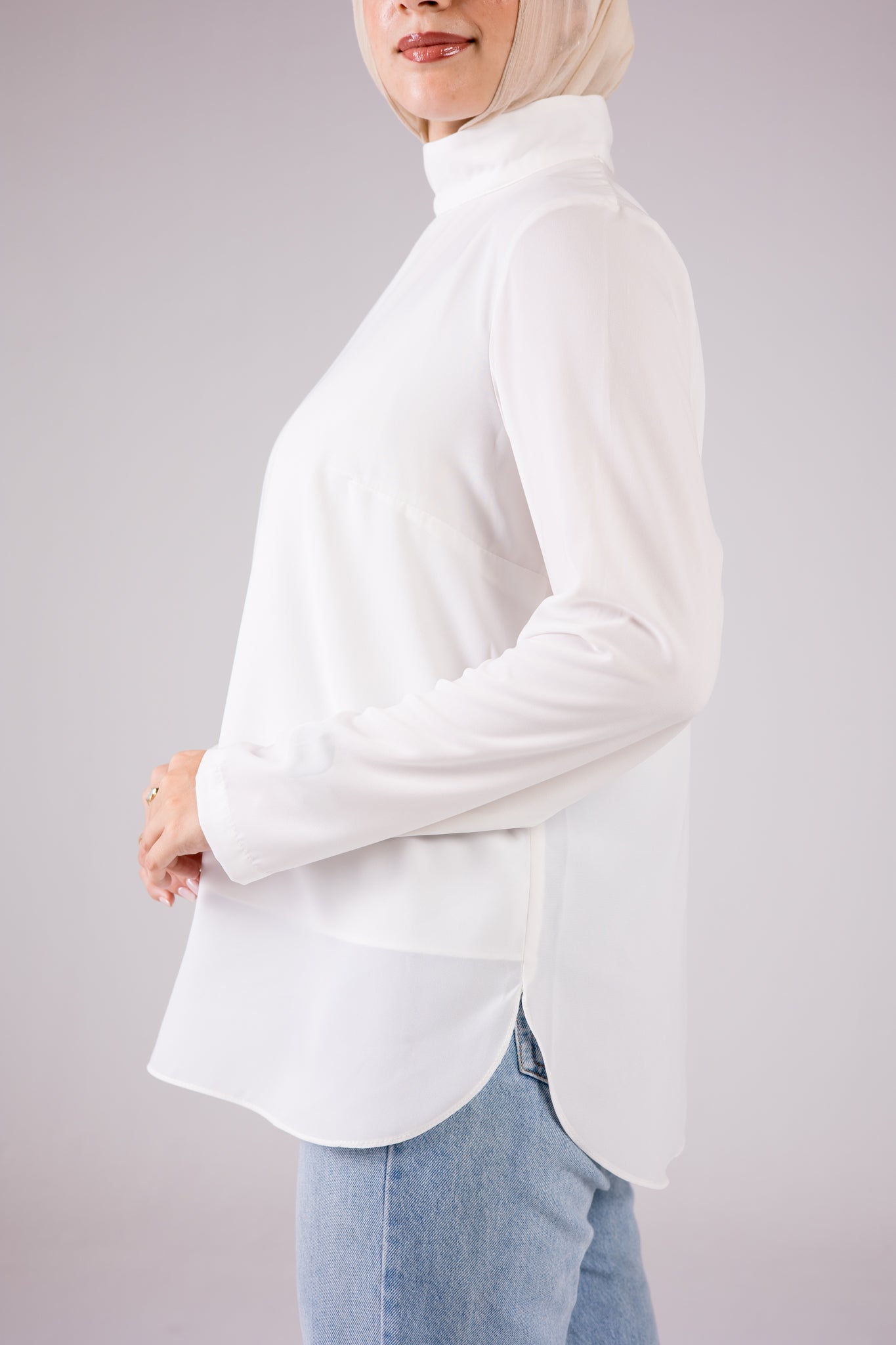 Dressy Short-length Long-sleeve turtleneck - Monochrome