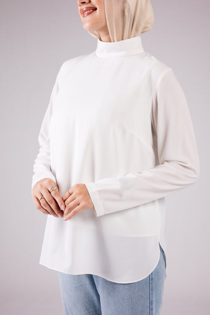 Dressy Short-length Long-sleeve turtleneck - Monochrome