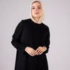 Dressy Top Medium Length Long Sleeve crewneck - Monochrome