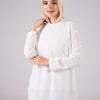 Dressy Top Medium Length Long Sleeve crewneck - Monochrome