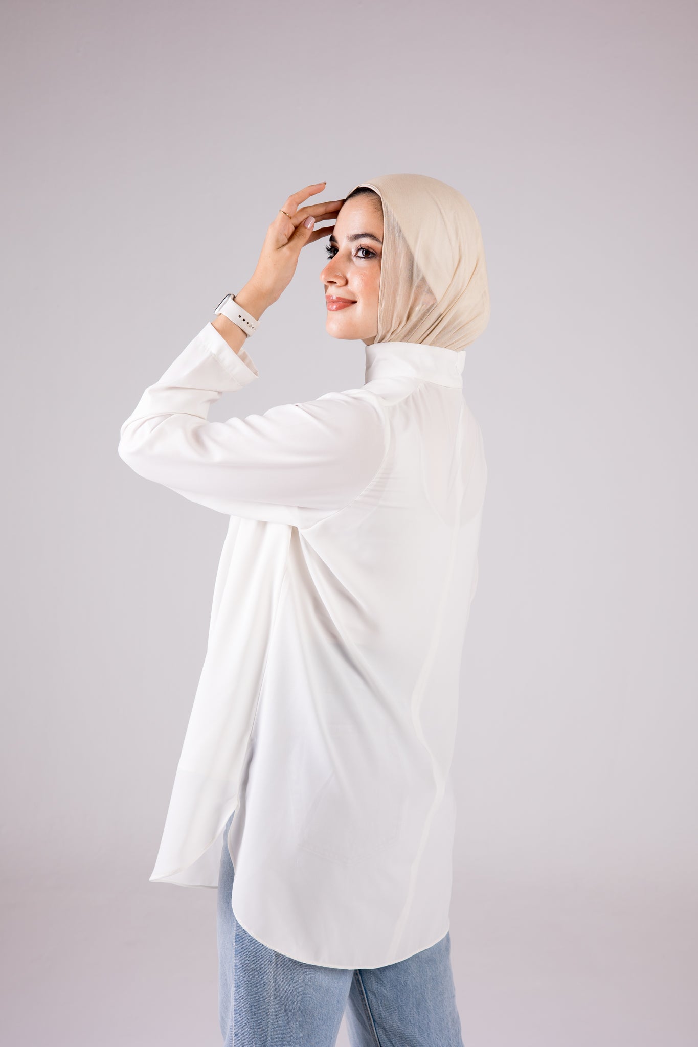 Dressy Top Medium Length Long Sleeve turtleneck - Monochrome