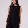 Dressy Top Medium Length Sleeveless crewneck - Monochrome