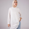 Dressy Top Long Length Long Sleeve crewneck - Monochrome