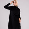 Dressy Top Long Length Long Sleeve turtleneck - Monochrome