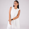 Dressy Top Long Length Sleeveless crewneck - Monochrome