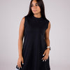 Sleeveless Cotton Crewneck Medium-length Top Monochrome