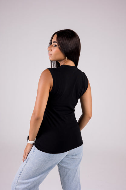 Tight Sleeveless crewneck - Monochrome