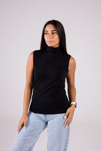 Tight Sleeveless turtleneck - Monochrome