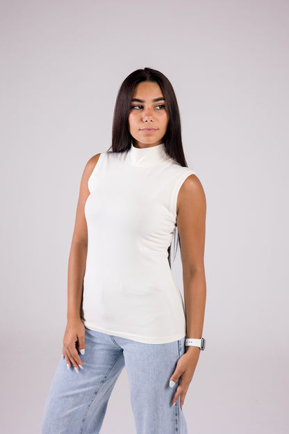 Tight Sleeveless turtleneck - Monochrome