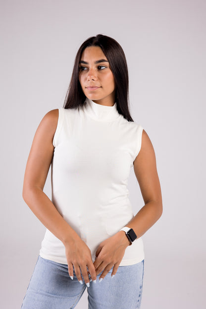 Tight Sleeveless turtleneck - Monochrome