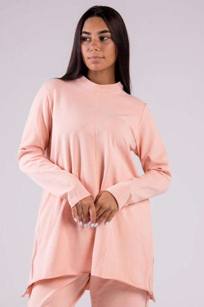 Cotton Top Crewneck Peach