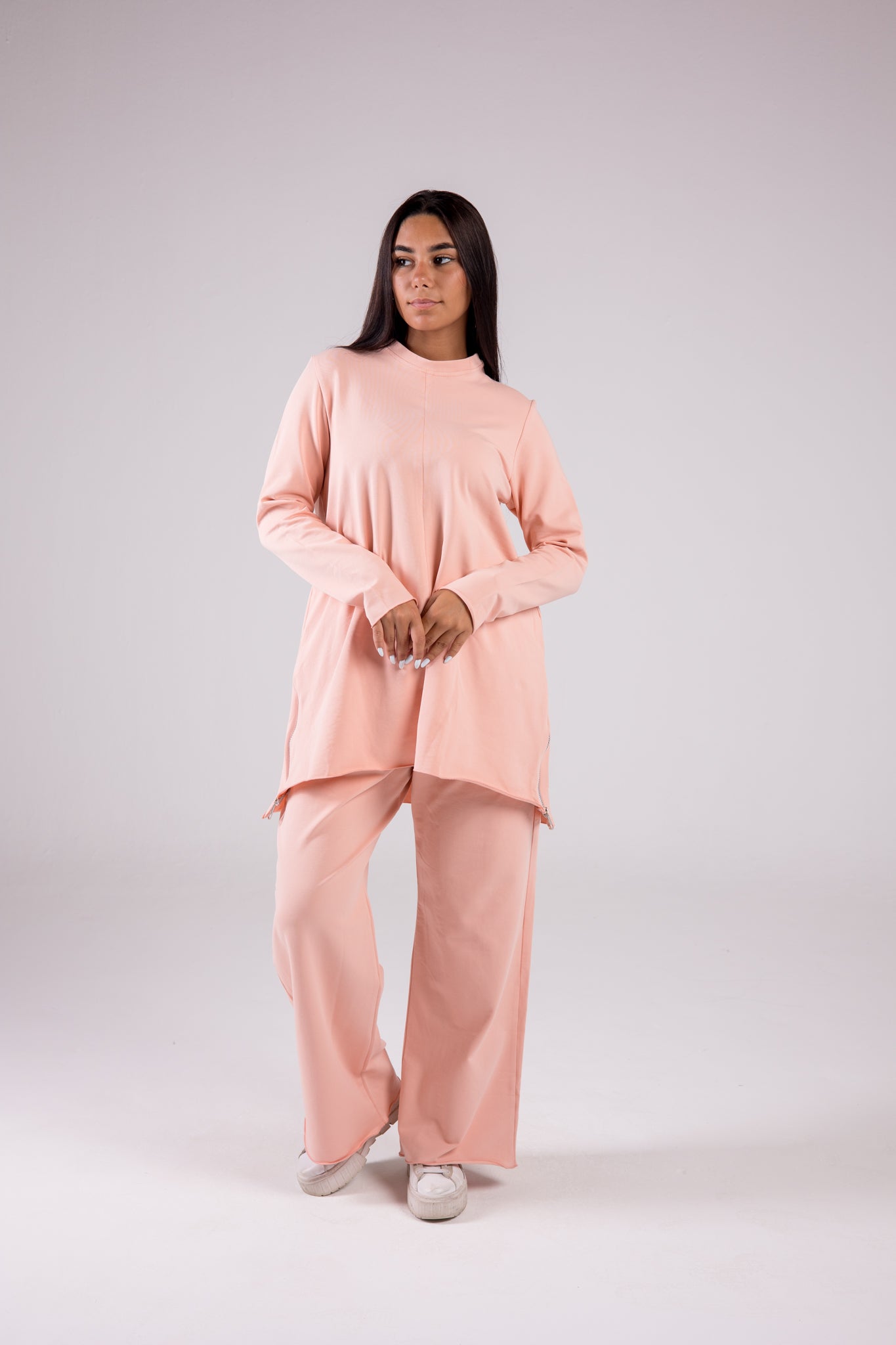 Cotton Set Crewneck Peach