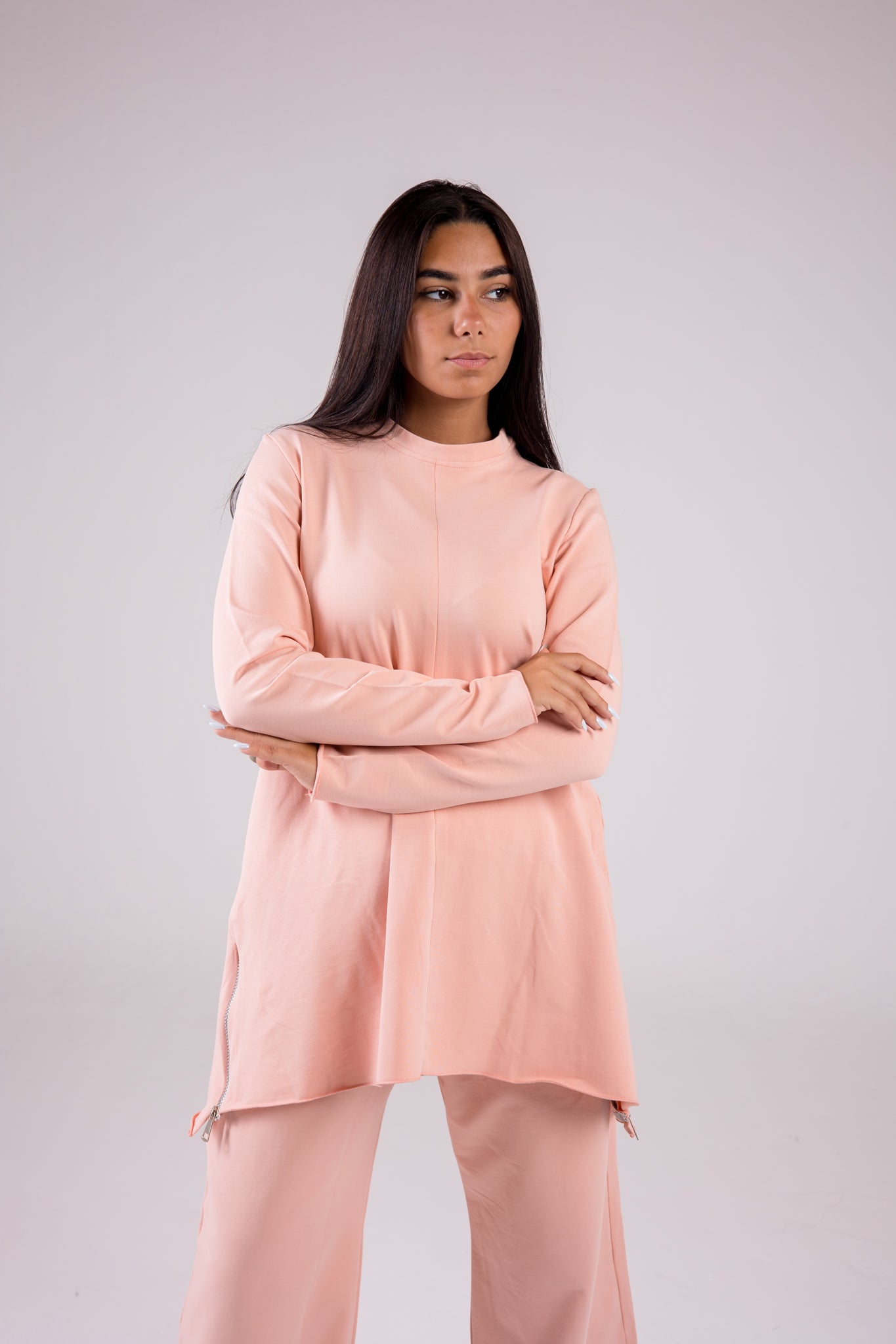 Cotton Set Crewneck Peach