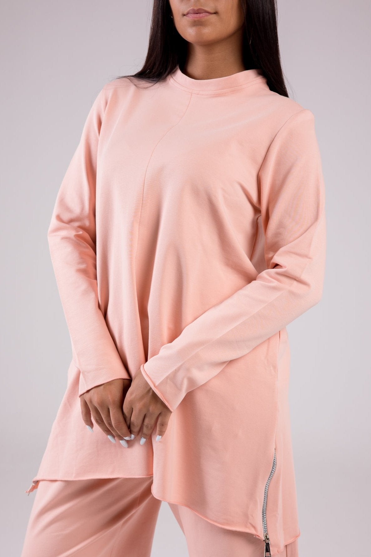 Cotton Top Crewneck Peach