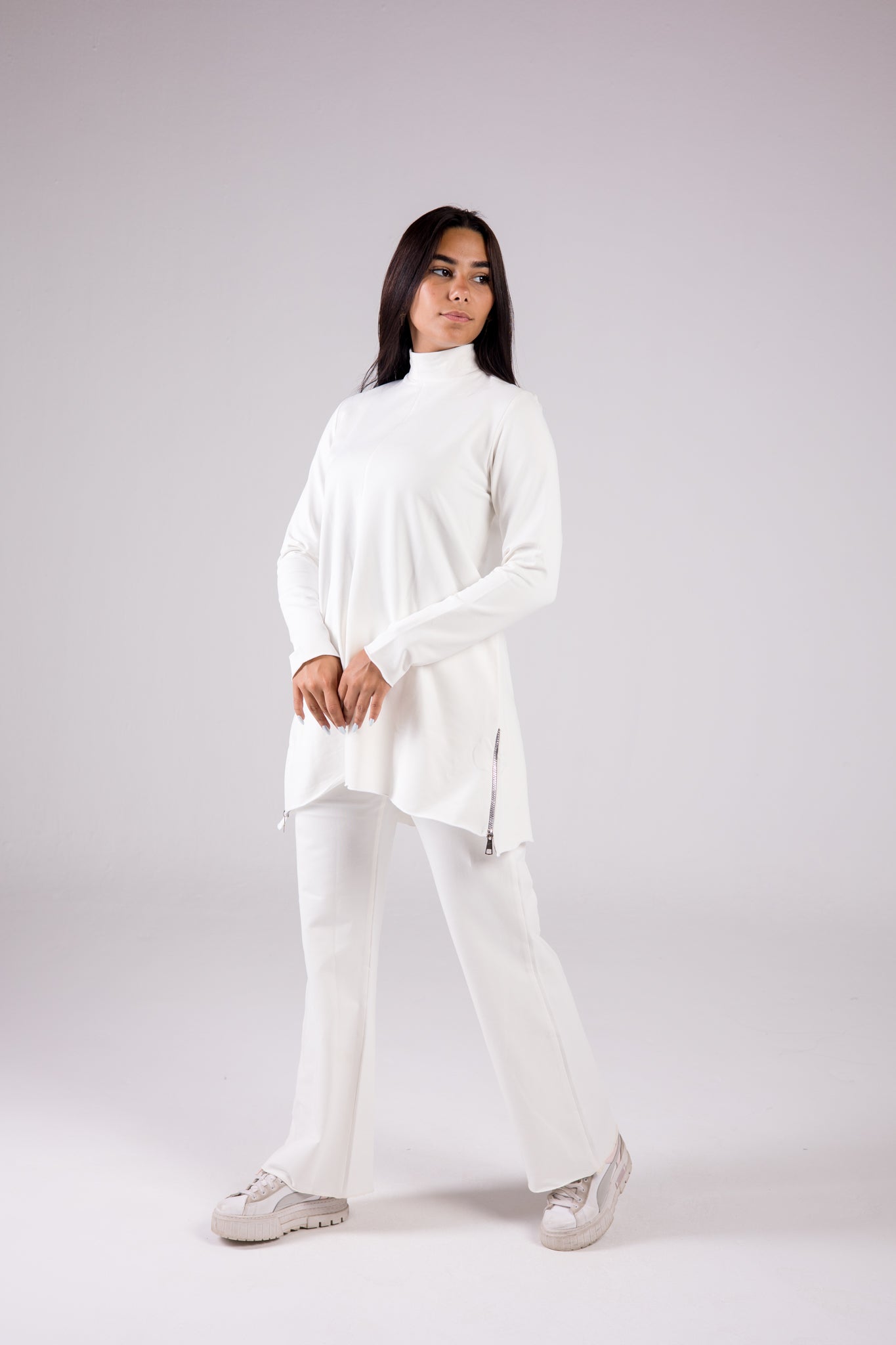 Cotton Set Turtleneck - Basic