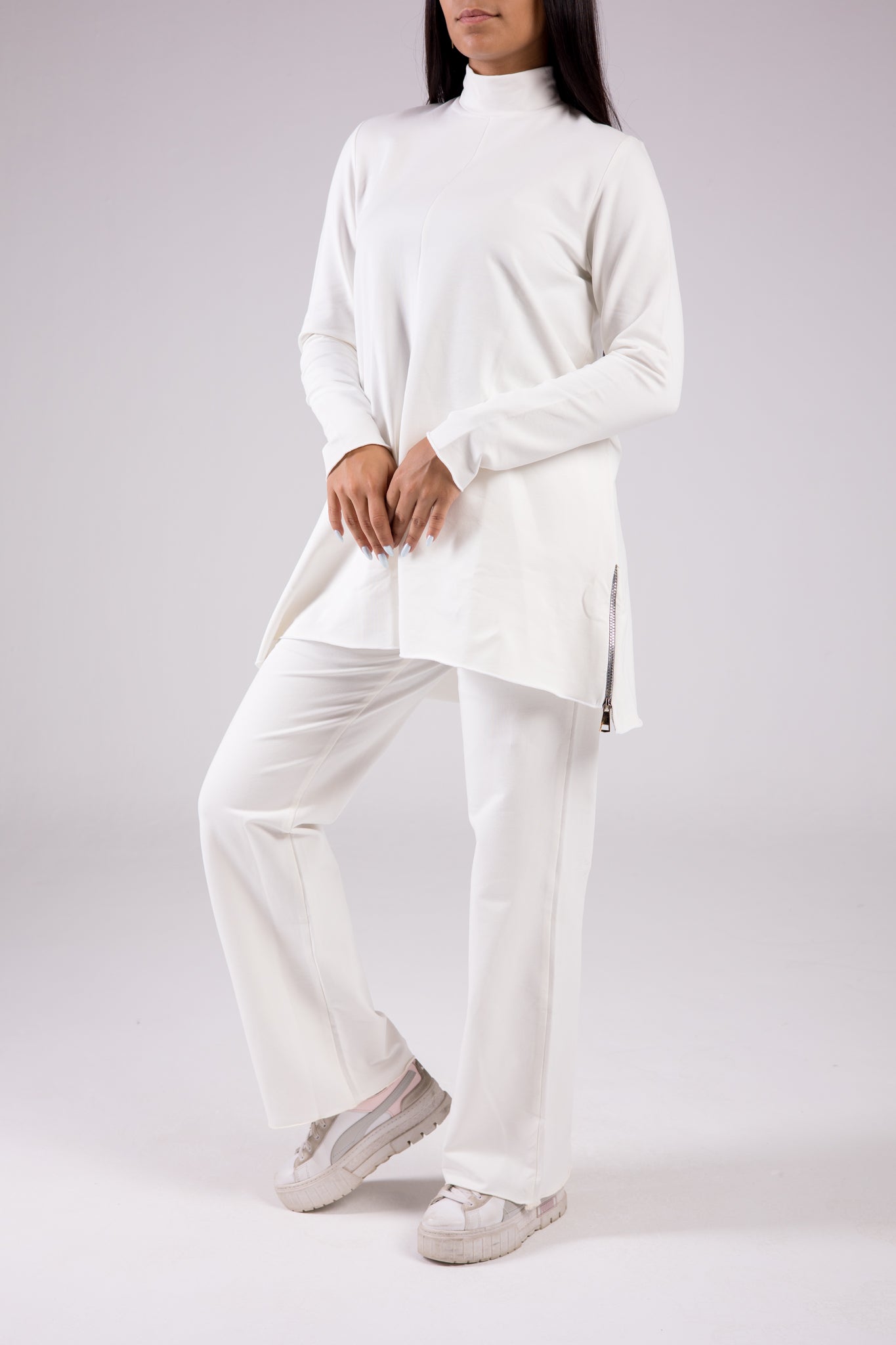 Cotton Set Turtleneck - Basic