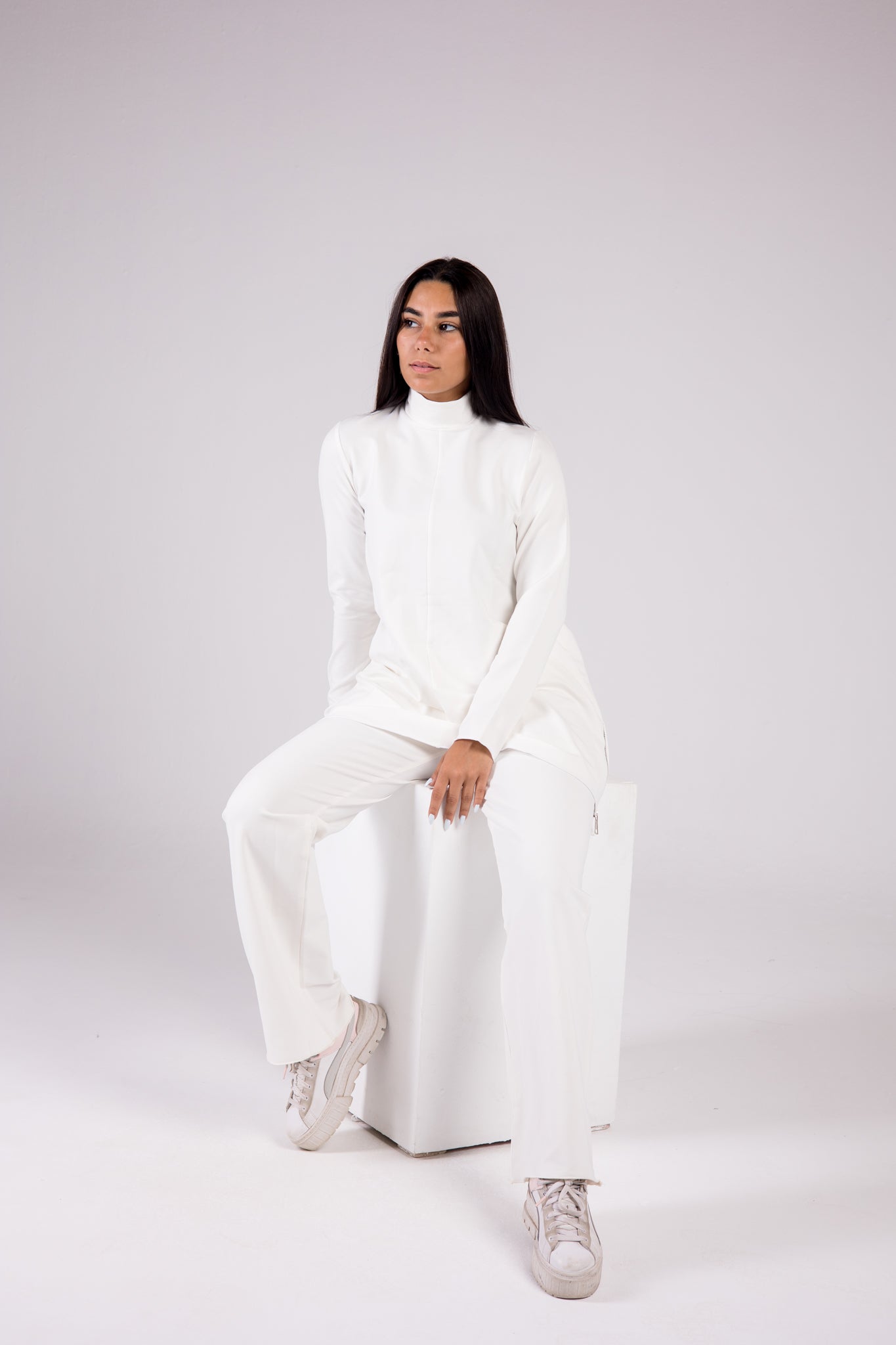 Cotton Set Turtleneck - Basic