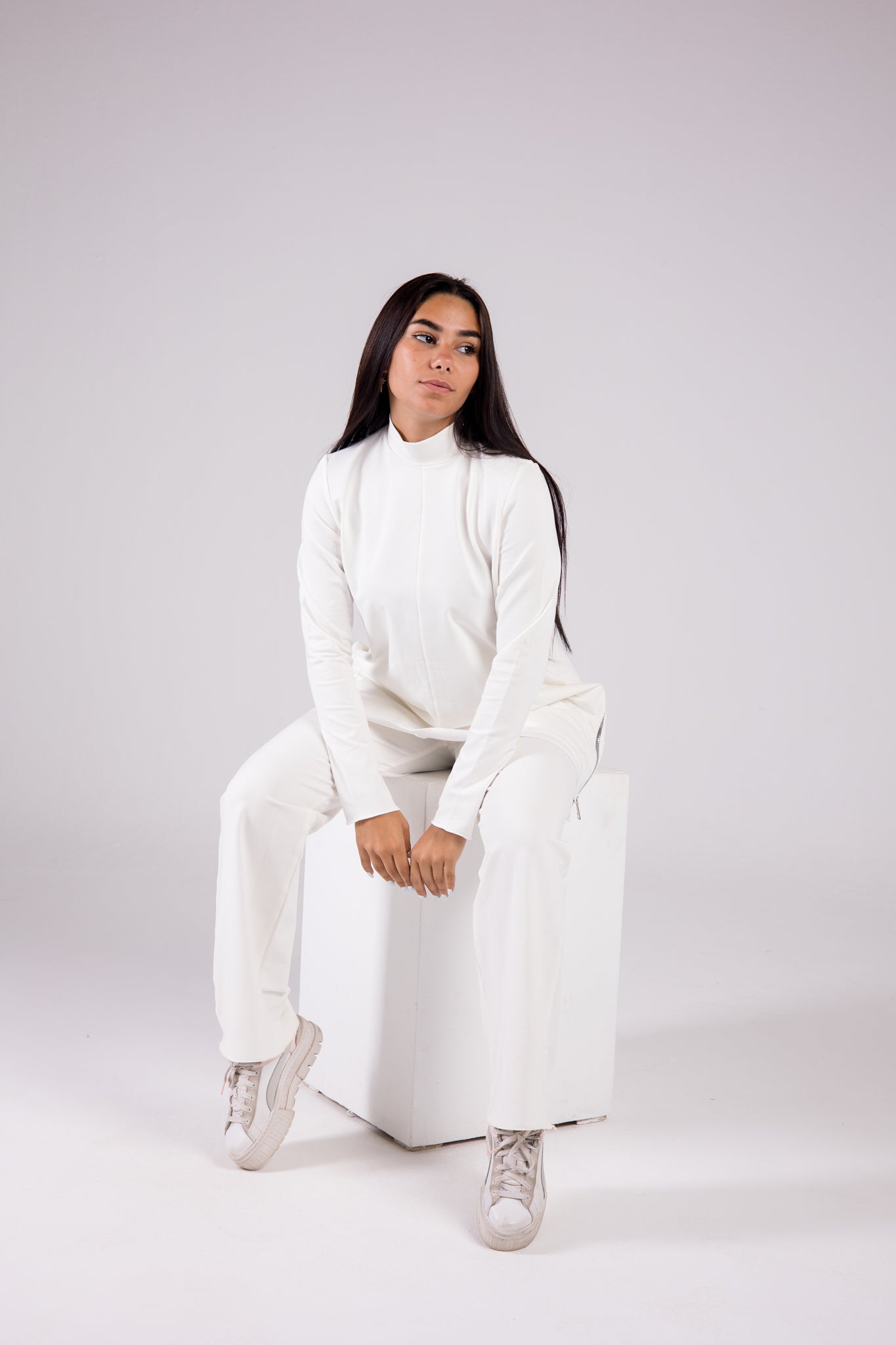 Cotton Set Turtleneck - Basic