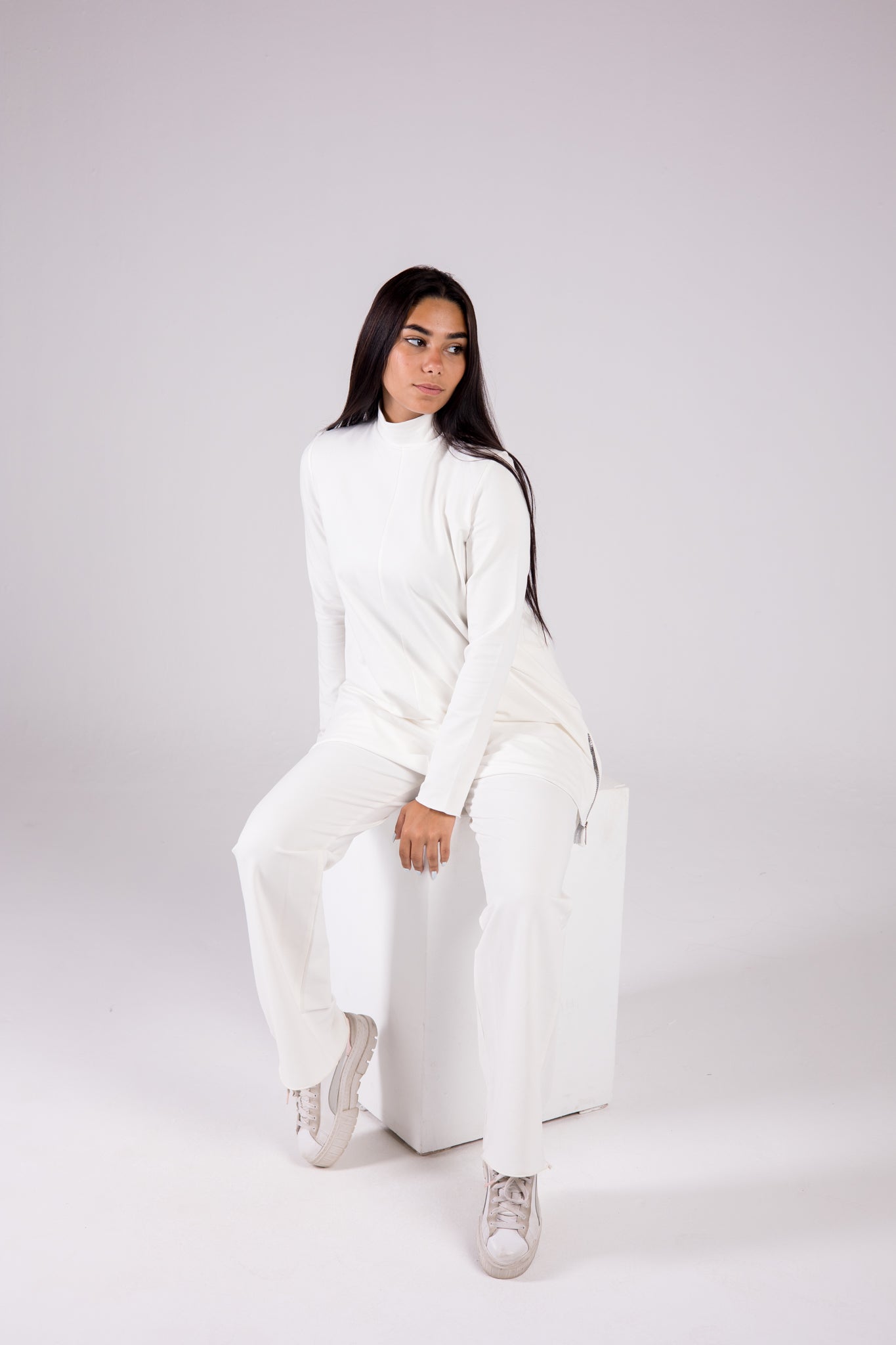 Cotton Set Turtleneck - Basic