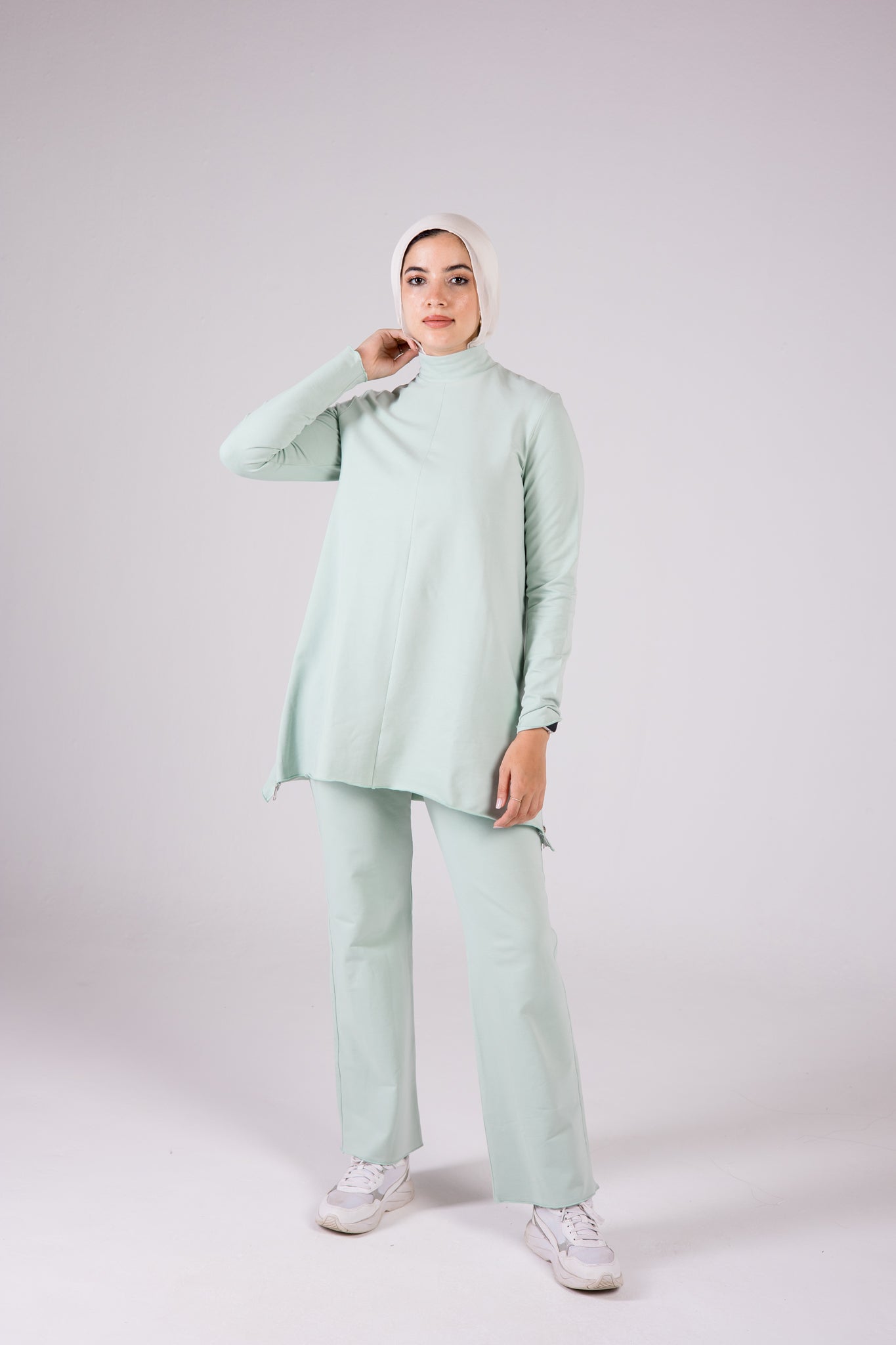 Cotton Set Turtleneck - Colorful