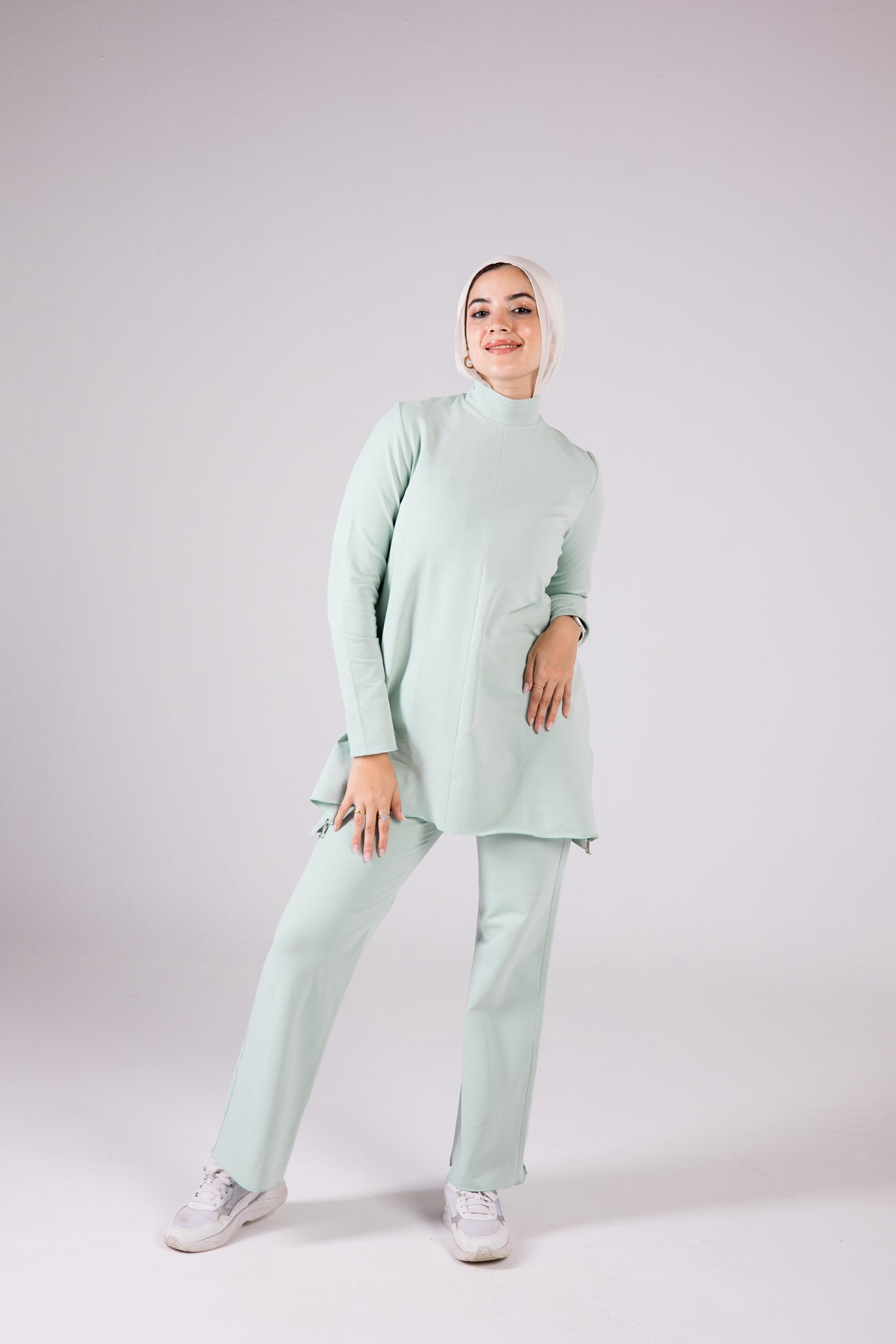 Cotton Set Turtleneck - Colorful