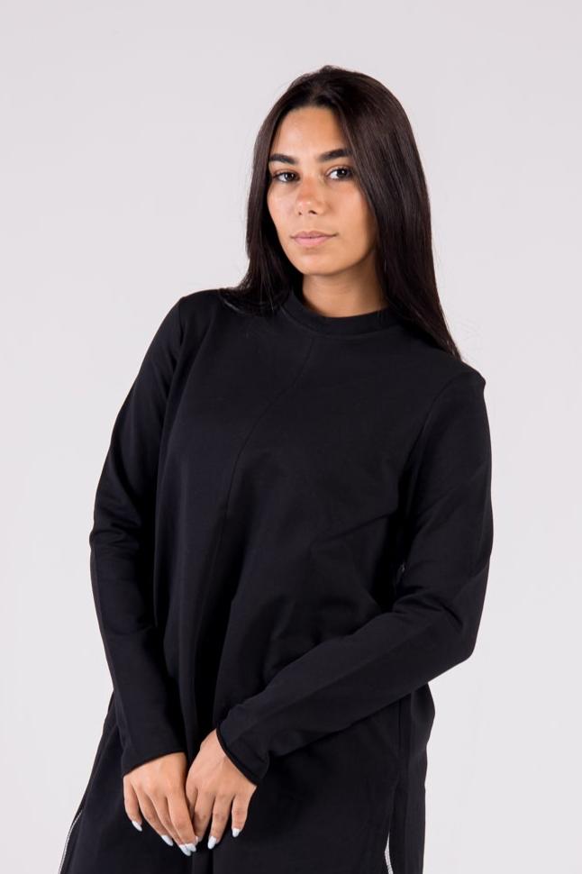 Cotton Top Crewneck Black