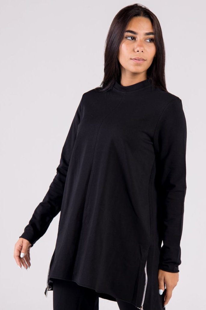 Cotton Top Crewneck Black