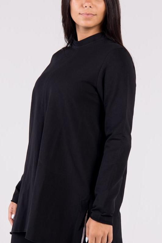 Cotton Top Crewneck Black