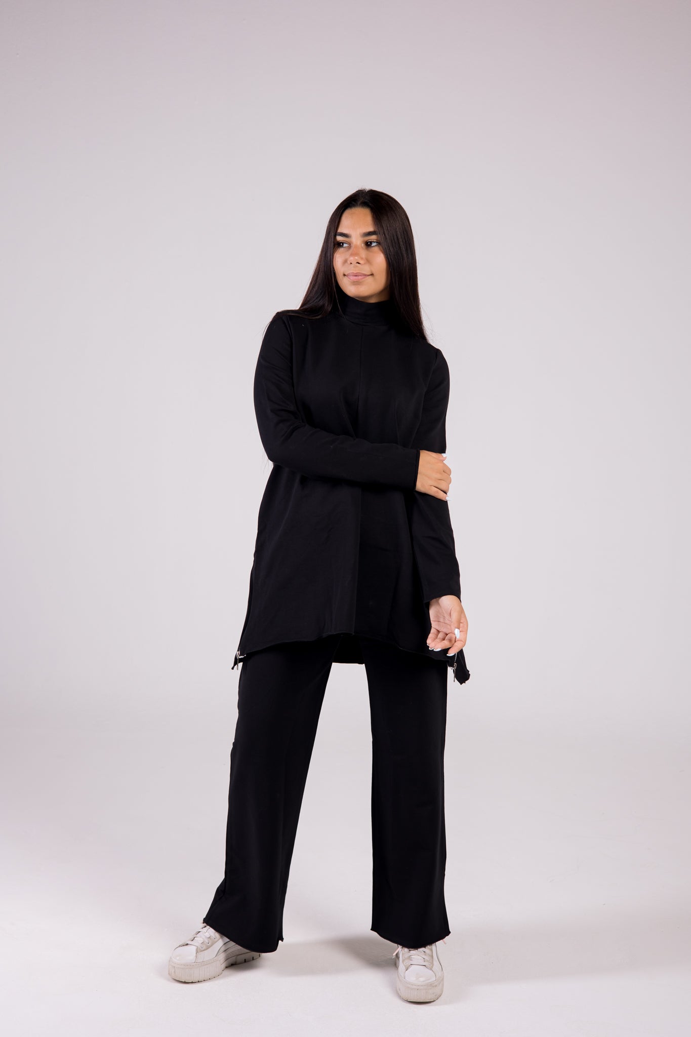 Cotton Set Turtleneck - Basic