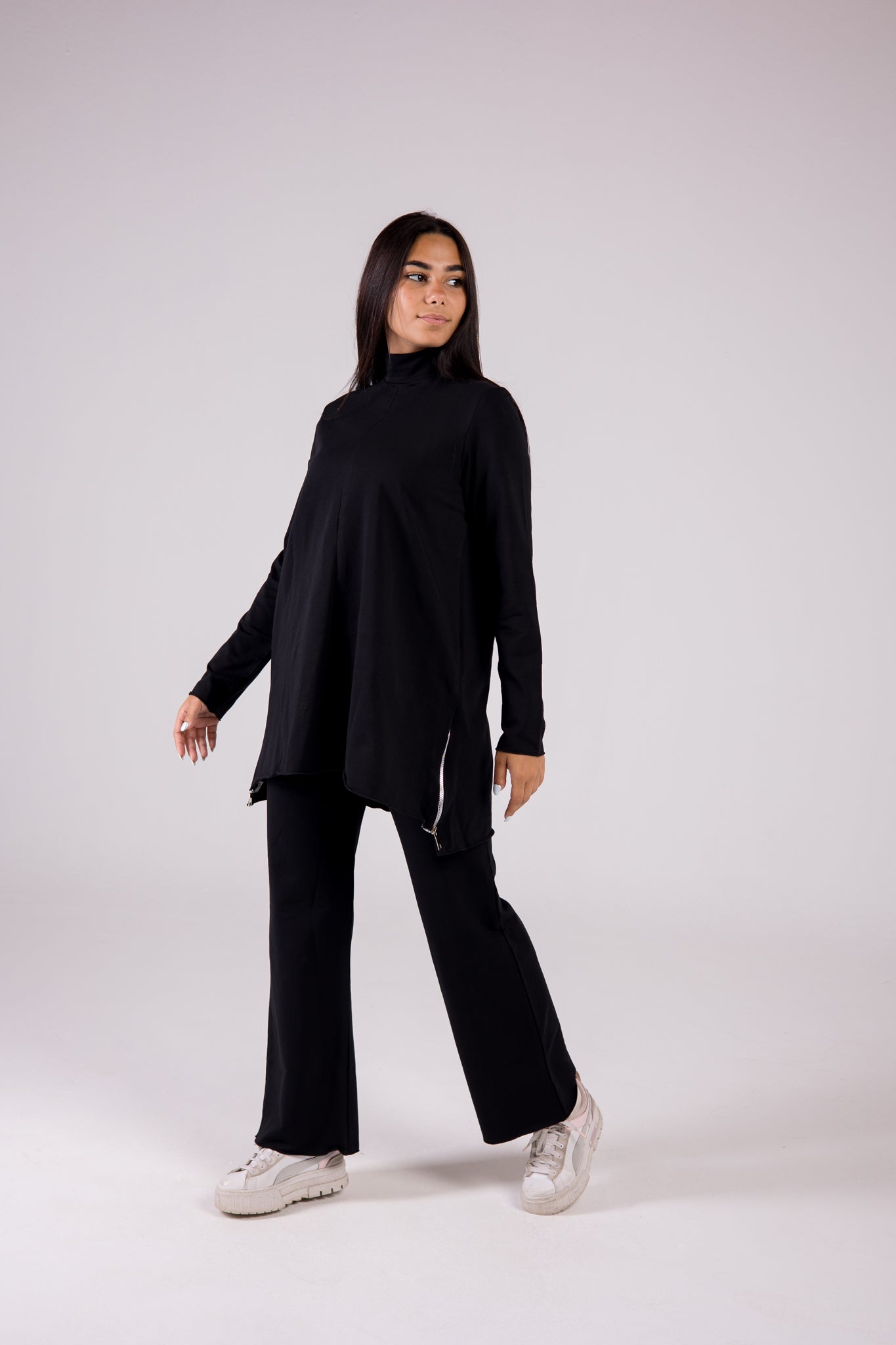 Cotton Set Turtleneck - Basic