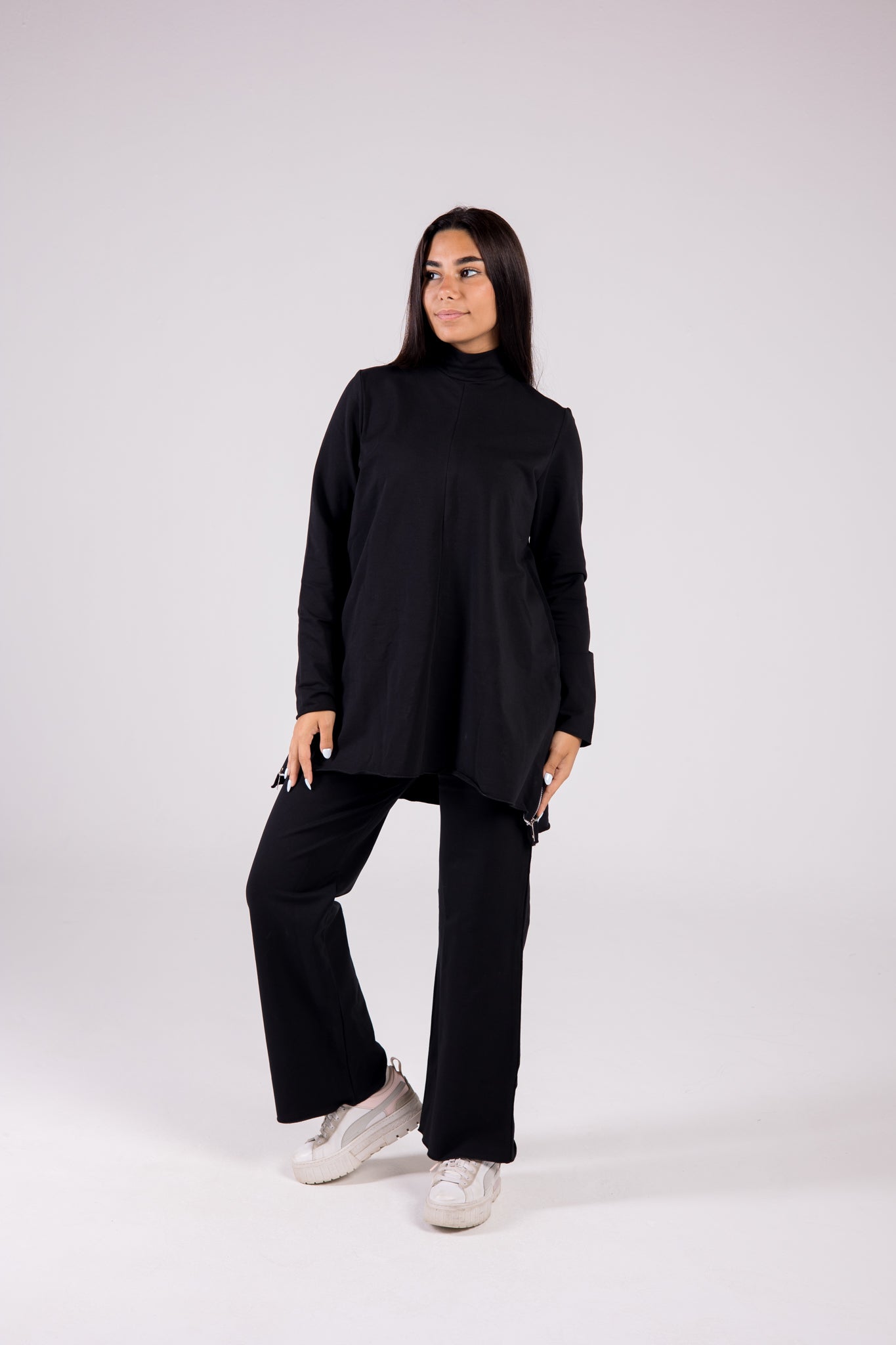 Cotton Set Turtleneck - Basic