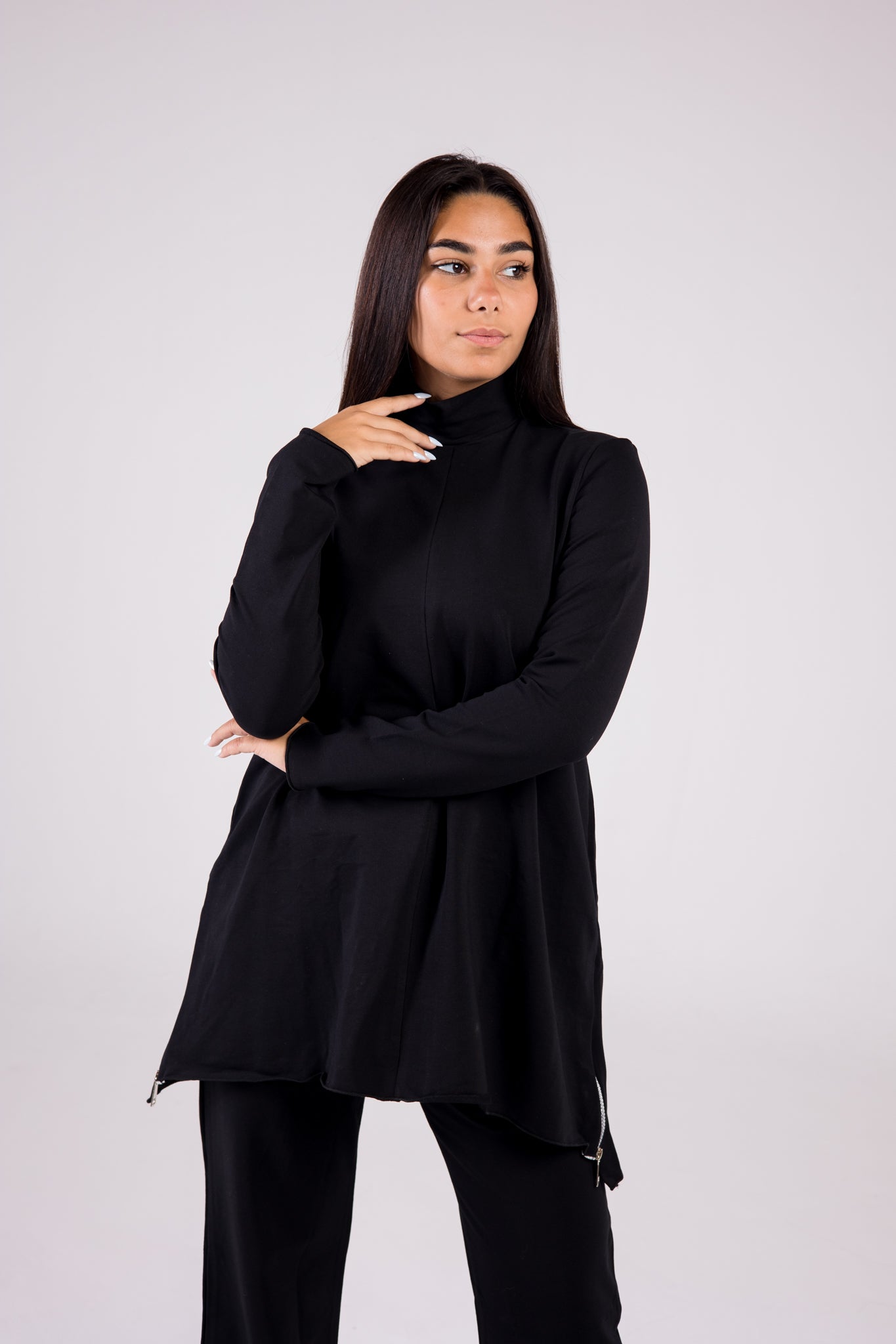 Cotton Set Turtleneck - Basic