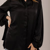 Puff-Sleeve Shirt with Ribbon